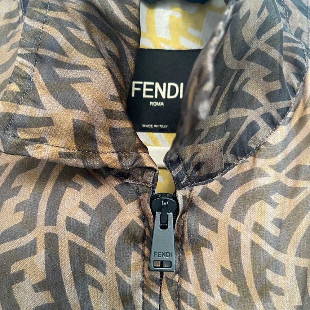 Fendi Reversible Brown Organza‎ FF Vertigo Jacket - Picture 8 of 15